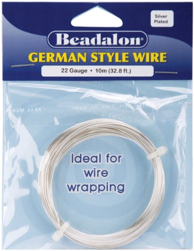 Beadalon German Style Wire-Silver Round - 22 Gauge, 32.8' von Beadalon