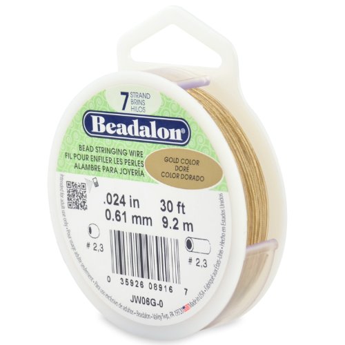 Beadalon Juwelierdraht, Edelstahl, Gold Color, 24 in / 0.61 mm von Beadalon