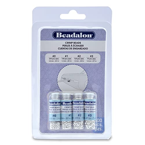 Beadalon Quetschperlen-Set, 600 Stück, versilbert von Beadalon