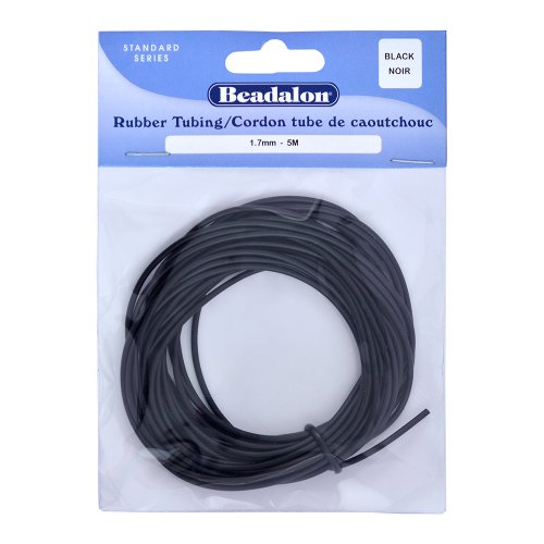 Beadalon Rubber Tubing 1.7mm Black, 5-Meter Beadalon Rubber Tubing 1.7mm Black, 5-Meter von Beadalon