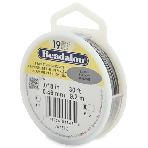Beadalon Saitendraht, 19 Stränge, 0,45 cm x 76,2 m, hell Beadalon Saitendraht, 19 Stränge, 0,45 cm x 76,2 m, hell von Beadalon