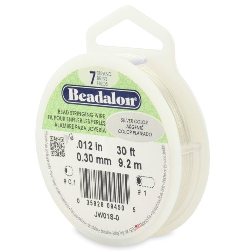 Beadalon Stringing Wire 7-Strand .012" Diameter 30 Feet/Pkg-Silver Plated Beadalon Stringing Wire 7-Strand .012" Diameter 30 Feet/Pkg-Silver Plated von Beadalon