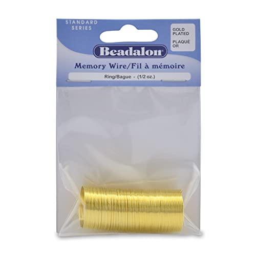 Beadalon WXM-040 Speicherdraht, goldfarben, Ring von Beadalon