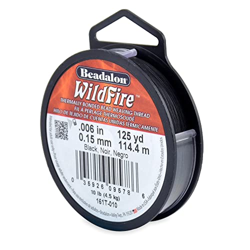 Beadalon Wildfire 0,006 Zoll schwarz, 125 Yard von Beadalon