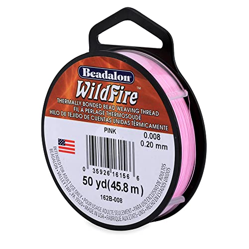 Beadalon Wildfire Thermally Bonded Perlenfaden, Pink von Beadalon