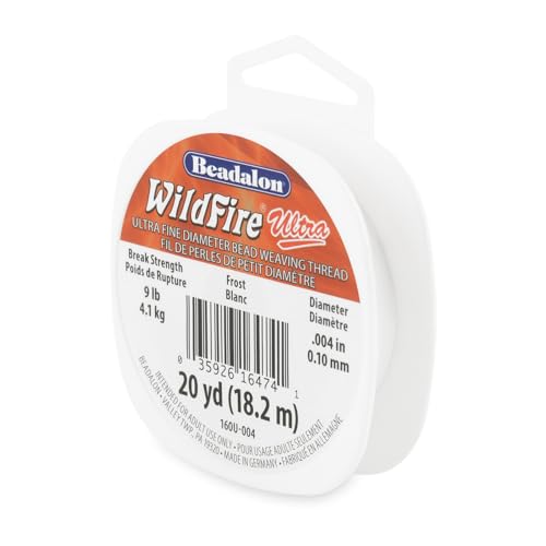 Beadalon Wildfire Ultra, 0,10 mm, 8 Träger/Filament, Bruchfestigkeit 4,1 kg, Frost, 20 m Beadalon Wildfire Ultra, 0,10 mm, 8 Träger/Filament, Bruchfestigkeit 4,1 kg, Frost, 20 m von Beadalon