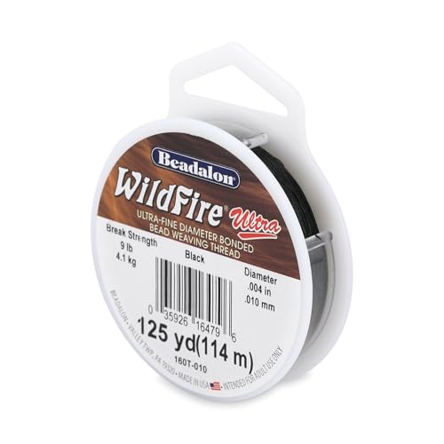 Beadalon Wildfire Ultra, 0,10 mm, 8 Träger/Filament, Bruchfestigkeit 4,1 kg, Schwarz, 125 m Beadalon Wildfire Ultra, 0,10 mm, 8 Träger/Filament, Bruchfestigkeit 4,1 kg, Schwarz, 125 m von Beadalon