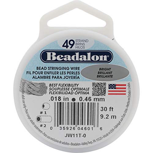 Beadalon Draht, standard hell, 49 Litzen, 0,45 mm, 9 m von Beadalon