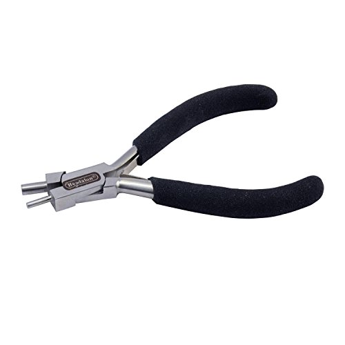 Memory Wire Finishing Pliers with 2mm & 4mm Diameter Ends-Silver with Black Handles von Beadalon