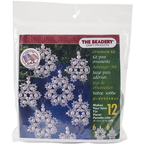 Beadery Kunststoff Holiday Perlen Ornament Kit Kristall und Perle Schneeflocken 2,5 Macht 12 von The Beadery