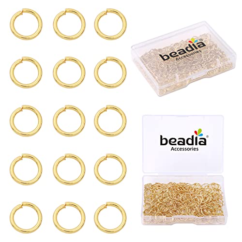 BEADIA Binderinge, 14 Karat vergoldet, läuft nicht an, 7 mm, 300 Stück, für Schmuckherstellung BEADIA Binderinge, 14 Karat vergoldet, läuft nicht an, 7 mm, 300 Stück, für Schmuckherstellung von Beadia