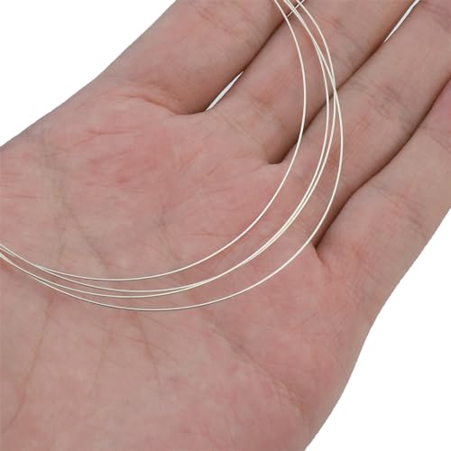 BEADIA Draht aus 925er-Sterlingsilber, 0,5 mm, 1 m, zur Schmuckherstellung von Beadia
