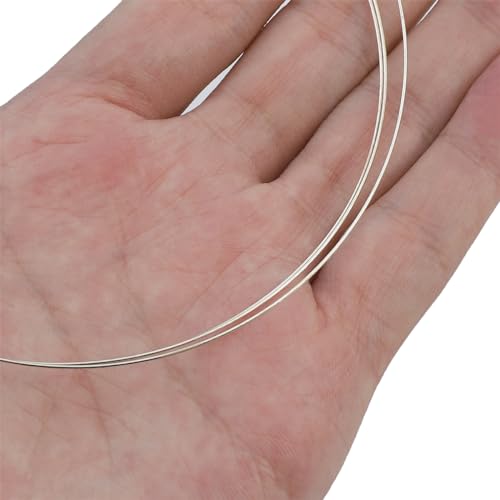 BEADIA Draht aus 925er-Sterlingsilber, 0,6 mm, 1 m, zur Schmuckherstellung von Beadia