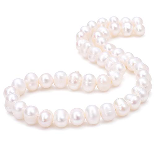 BEADIA Natürliche Perlen, Kartoffel, 4–5 mm, weiße Süßwasser-Zuchtperlen, lose Edelsteinperlen für DIY-Schmuckherstellung, 35 cm / Strang BEADIA Natürliche Perlen, Kartoffel, 4–5 mm, weiße Süßwasser-Zuchtperlen, lose Edelsteinperlen für DIY-Schmuckherstellung, 35 cm / Strang von Beadia