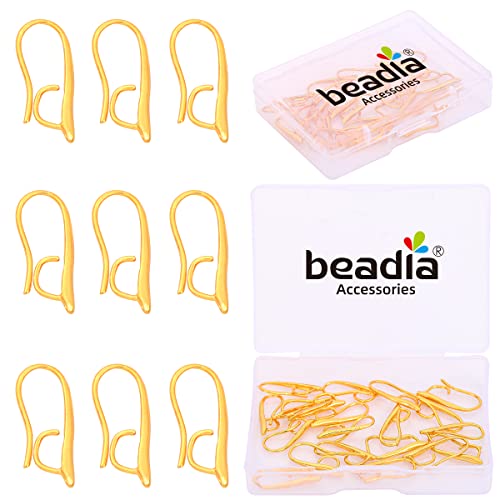 BEADIA Ohrringhaken, 18 Karat vergoldet, 9 x 20 mm, 20 Stück, für Schmuckherstellung BEADIA Ohrringhaken, 18 Karat vergoldet, 9 x 20 mm, 20 Stück, für Schmuckherstellung von Beadia