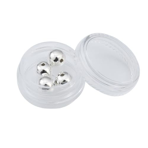 BEADIA Runde Perlen aus 925er-Sterlingsilber, 8 mm, 4 Stück, zur Schmuckherstellung BEADIA Runde Perlen aus 925er-Sterlingsilber, 8 mm, 4 Stück, zur Schmuckherstellung von Beadia