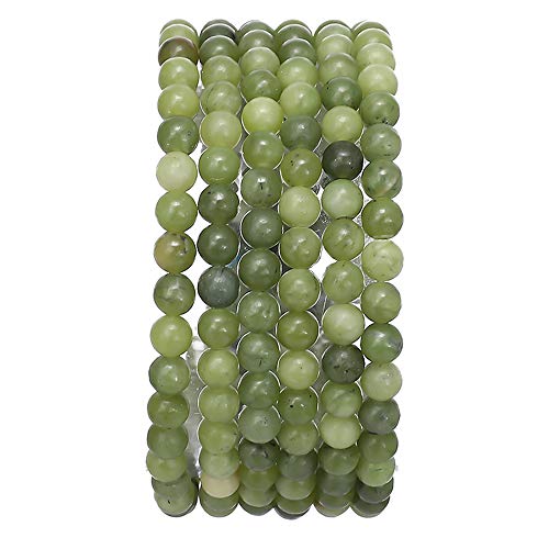 BEADIA Taiwan grüne Jade Naturstein Runde lose Halb-Edelstein Perlen für Schmuckherstellung 4 mm 38 cm Strang von Beadia