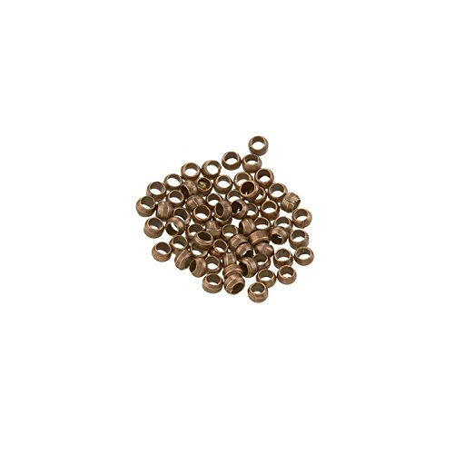 Kupfer-Perlen für Schmuck, 2 mm, 50 Stück von BeadsJar