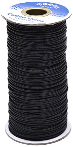 Beads Unlimited 1,5 mm Baumwolle String, beige-parent schwarz von Beads Unlimited