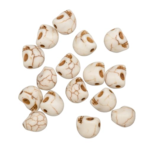 Gothic-Totenkopf-Perlen, 10 mm, Türkis, 16 Stück Gothic-Totenkopf-Perlen, 10 mm, Türkis, 16 Stück von BeadsJar