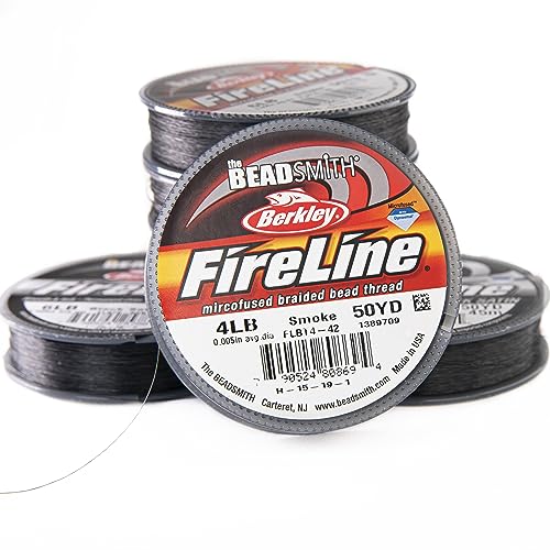4Lb Fireline Smoke Pre Waxed Beading Thread .005In 0.12mm Diameter 50 Yard von The Beadsmith