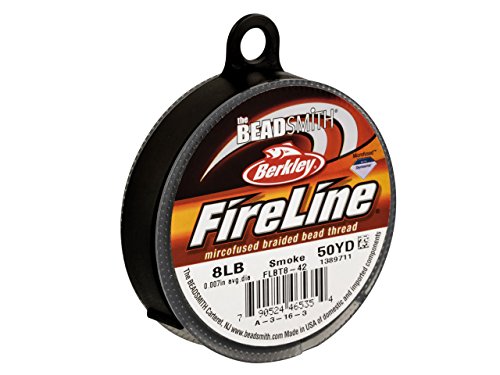Beadsmith 8lb Burkley Fireline geflochtene Perle Thread. 007".17Mm Smoke grau von The Beadsmith