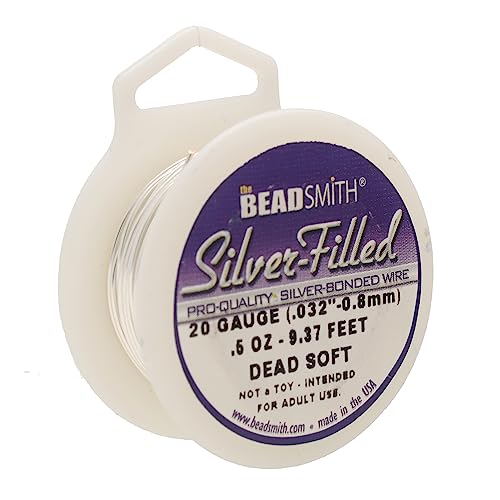 Silver Filled Wire - 20 Gauge Dead Soft Round - 0.5oz (9.38ft) by Beadsmith von The Beadsmith