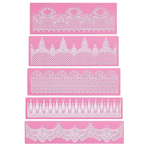 Beasea Silikon-Formen für Fondant Kuchendekoration Spitze, Matte Blumenmuster Prägung Fondant Bastelwerkzeug, 4 Stück Beasea Silikon-Formen für Fondant Kuchendekoration Spitze, Matte Blumenmuster Prägung Fondant Bastelwerkzeug, 4 Stück von Beasea