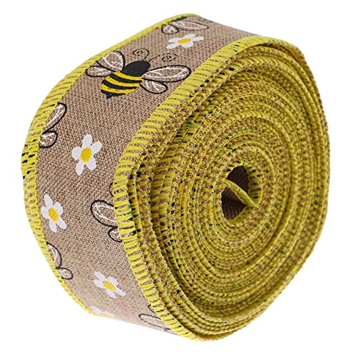 Beatifufu 1 Rolle Geschenkband mit Bienendesign Yards Dekoratives Diy Ripsband für Geschenkverpackung und Bastelarbeiten für Feste und Partys von Beatifufu