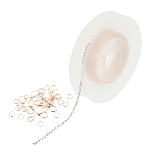 Beatifufu 1 Satz Diy Schmuck Kette Eisen Gliederkette mit Karabinerhaken für und Armbänder Karabiner und Sprungringe Roségold für Schmuckherstellung Beatifufu 1 Satz Diy Schmuck Kette Eisen Gliederkette mit Karabinerhaken für und Armbänder Karabiner und Sprungringe Roségold für Schmuckherstellung von Beatifufu