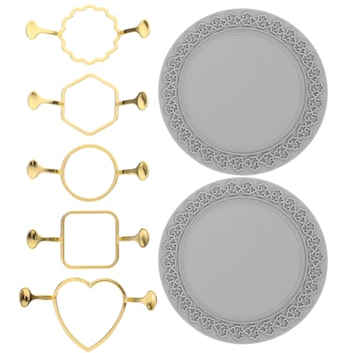 Beatifufu 1 Satz Diy Wachssiegel Kit mit Metallformen und Silikonmatten Teiliges Set für Runde Herzförmige Quadratische Sechseckige und Blumenförmige Wachssiegel für Einladungen Verpackungen Beatifufu 1 Satz Diy Wachssiegel Kit mit Metallformen und Silikonmatten Teiliges Set für Runde Herzförmige Quadratische Sechseckige und Blumenförmige Wachssiegel für Einladungen Verpackungen von Beatifufu