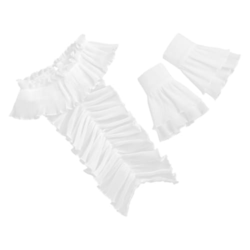 Beatifufu 1 Satz Elegantes Set mit Rüschenkragen und Französischen Faltenmanschetten Vintage Rüschenhalskragen für Cosplay und Besondere Anlässe Kragen und Ärmel Dekorationszubehör Beatifufu 1 Satz Elegantes Set mit Rüschenkragen und Französischen Faltenmanschetten Vintage Rüschenhalskragen für Cosplay und Besondere Anlässe Kragen und Ärmel Dekorationszubehör von Beatifufu