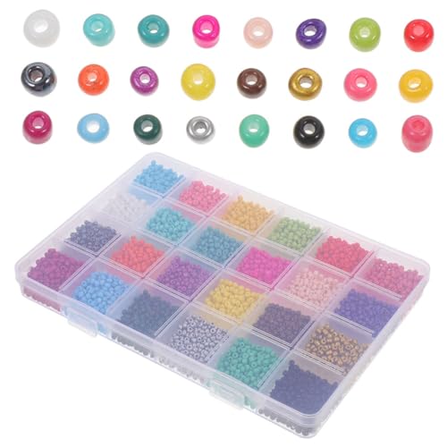 Beatifufu 1 Schachtel Farben Glasperlen DIY Schmuck Perlen Langlebige Glatte Oberfläche Vielseitige Bastelperlen für Armbänder Halsketten Dekorative Schmuckherstellung Leicht Auffädelbar Beatifufu 1 Schachtel Farben Glasperlen DIY Schmuck Perlen Langlebige Glatte Oberfläche Vielseitige Bastelperlen für Armbänder Halsketten Dekorative Schmuckherstellung Leicht Auffädelbar von Beatifufu