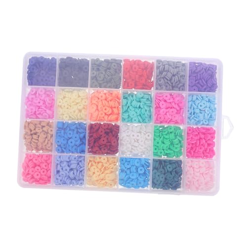 Beatifufu 1 Schachtel Polymer Clay Charms Boho Stil Perlen Zubehör für DIY Armbänder Halsketten Basteln Farben Leicht Tragbar zum Auffädeln und Schmuckherstellung von Beatifufu