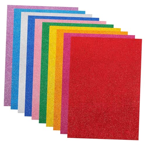 Beatifufu 10 Blatt Bastelpapier Buntes DIY Blanko Papier für Handarbeit Scrapbooking Origami und Malen Dickes Glitterfreies Kartonpapier für Erwachsene Kreativprojekte von Beatifufu