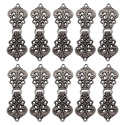 Beatifufu 10 Paare Chinesische Vintage Knöpfe für Cheongsam Hanfu Dekorative Rüschen Verschlüsse für Capes und Umhänge Retro Designs mit Glücksmuster von Beatifufu