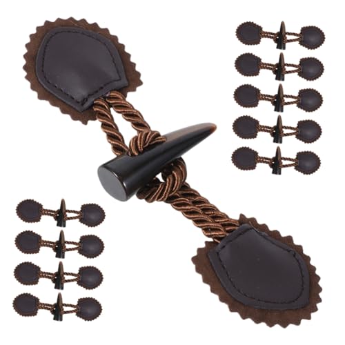 Beatifufu 10 Paare Harz Horn Knebelknöpfe zum Annähen Robuste Toggle Verschlüsse Vintage Design Langlebige Resin Knöpfe für Wintermäntel und Jacken Dekorative Ersatzknöpfe für Damen und von Beatifufu