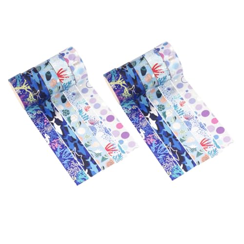 Beatifufu 10 Rollen Ocean Washi Tape Masking Tape DIY Bastelpapier Klebeband Scrapbooking Zubehör Premium Papier Material Handreißbar Leicht Langlebig Meeres Serie für Kreative DIY Projekte von Beatifufu