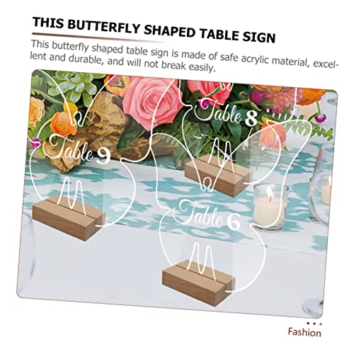 Beatifufu 10 Sätze Transparente Schmetterling Sitzplatzkarten aus mit Holzsockel Dekorative Reservierte Tischkarten für Hochzeit Bankett Party und Empfang Moderne Tischkennzeichnung Beatifufu 10 Sätze Transparente Schmetterling Sitzplatzkarten aus mit Holzsockel Dekorative Reservierte Tischkarten für Hochzeit Bankett Party und Empfang Moderne Tischkennzeichnung von Beatifufu