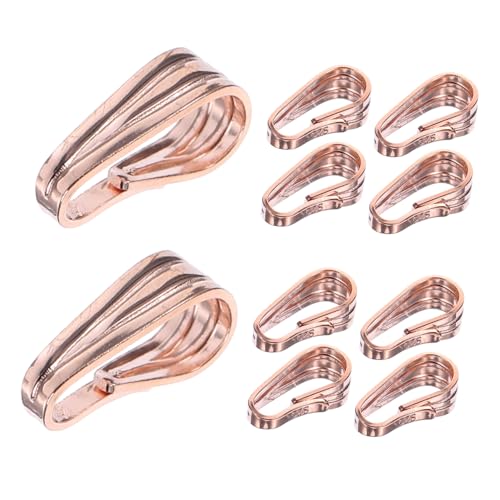 Beatifufu 10 Stück Anhänger Verschlüsse aus Silber Roségold Beschichtet Schmuckverbinder für DIY Halsketten Armbänder Anhänger Robust und Vielseitig für Individuelle Schmuckherstellung von Beatifufu