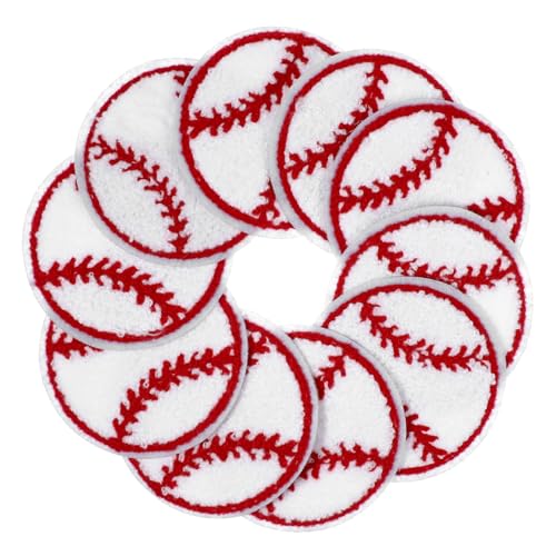 Beatifufu 10 Stück Bestickte Baseball Aufnäher Verschleißfeste Patches für Kleidung Hüte und DIY Projekte Hautfreundlich und Langlebig Leicht zu Lagern Stickerei für Kreative Anwendungen von Beatifufu