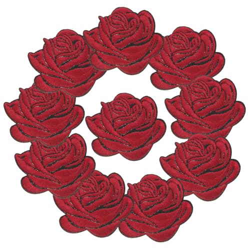 Beatifufu 10 Stück Blumen Stickerei Applique Patches zum Aufbügeln und Aufnähen Bestickte Flicken für Kleidung Taschen Hüte Jeans DIY Nähzubehör Einfach zu Befestigen Vielseitige von Beatifufu