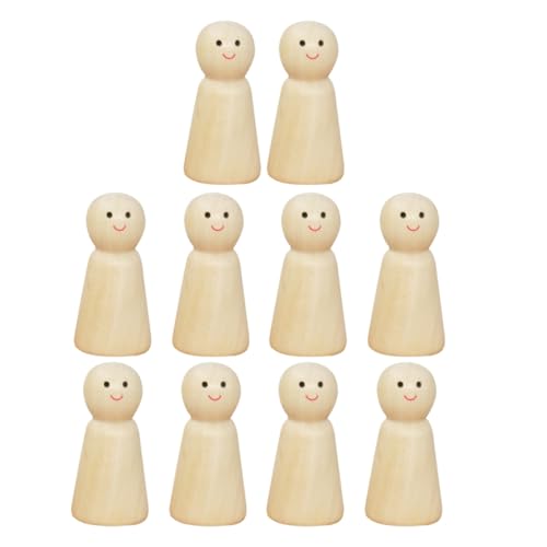 Beatifufu 10 Stück Diy Holzfiguren Unlackierte Peg Dolls mit Lächelndem Gesicht für Bastelprojekte Kreative Deko und Interaktive Veranstaltungen für Erwachsene Beatifufu 10 Stück Diy Holzfiguren Unlackierte Peg Dolls mit Lächelndem Gesicht für Bastelprojekte Kreative Deko und Interaktive Veranstaltungen für Erwachsene von Beatifufu