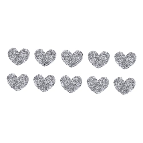 Beatifufu 10 Stück Herz Bügelflicken mit Strasssteinen Bestickte Applikationen zum Aufbügeln oder Nähen Dekorative Patches für Jeans Kleidung Taschen und DIY Textilreparatur von Beatifufu