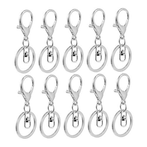 Beatifufu 10 Stück Metall Lobster Verschlüsse Drehbar Rostfrei Schlüsselanhänger Clips Langlebig für DIY Schlüsselbund Taschenanhänger Zubehör Beatifufu 10 Stück Metall Lobster Verschlüsse Drehbar Rostfrei Schlüsselanhänger Clips Langlebig für DIY Schlüsselbund Taschenanhänger Zubehör von Beatifufu