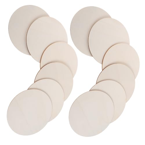 Beatifufu 10 Stück Naturholzscheiben Zum Selbermachen, Unbehandelte Holzausschnitte Für Heimdekoration, Handgefertigte Projekte Und Tischdekorationen, Durchmesser 12,7 Cm von Beatifufu