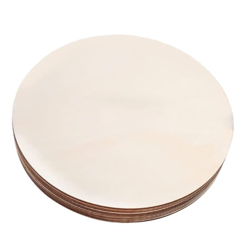 Beatifufu 10 Stück Runde Holzscheiben Naturbelassen Holzanhänger zum Bemalen Basteln Dekorieren für Hochzeit Geburtstag Weihnachten DIY Holzscheiben von Beatifufu