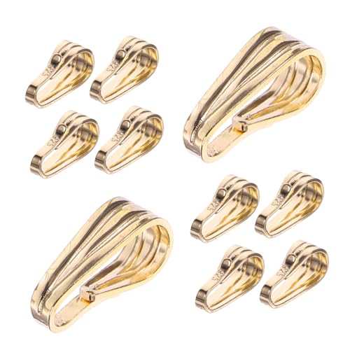 Beatifufu 10 Stück Teiliges Anhänger Verschlüsse aus Silber DIY Schmuckanhänger Kettenverbinder in Goldfarben Langlebige Pendants für Halsketten Armbänder Schlüsselanhänger und von Beatifufu