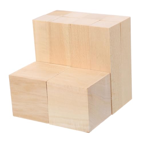 Beatifufu 10 Stück Teiliges Basswood Holzblock Schnitzset Unbehandelte Lindenholzblöcke mit Glatter Oberfläche für Anfänger und Holzhandwerker Vielseitig für DIY Bastelprojekte und von Beatifufu