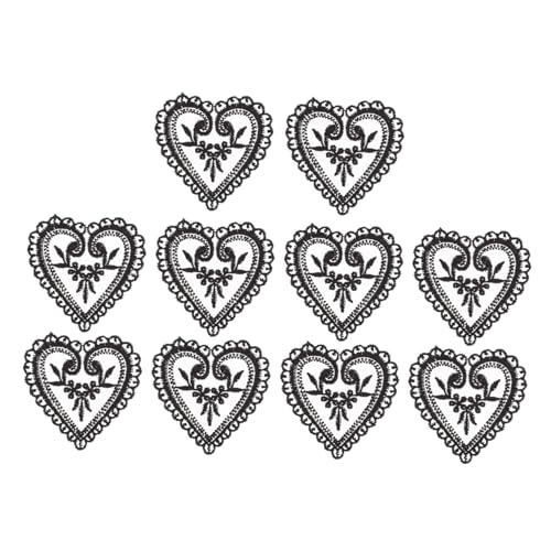 Beatifufu 10 Stück Teiliges Bestickte Herz aufnäher aus Schwarzer Organzastoff Langlebige DIY Kleidungspatches zum Aufnähen und Reparieren von Jacken Taschen Kleidung und Accessoires Beatifufu 10 Stück Teiliges Bestickte Herz aufnäher aus Schwarzer Organzastoff Langlebige DIY Kleidungspatches zum Aufnähen und Reparieren von Jacken Taschen Kleidung und Accessoires von Beatifufu